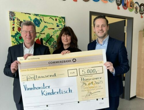 Vinnhorster Kindertisch erhält eine großzügige Spende von der Commerzbank Stiftung